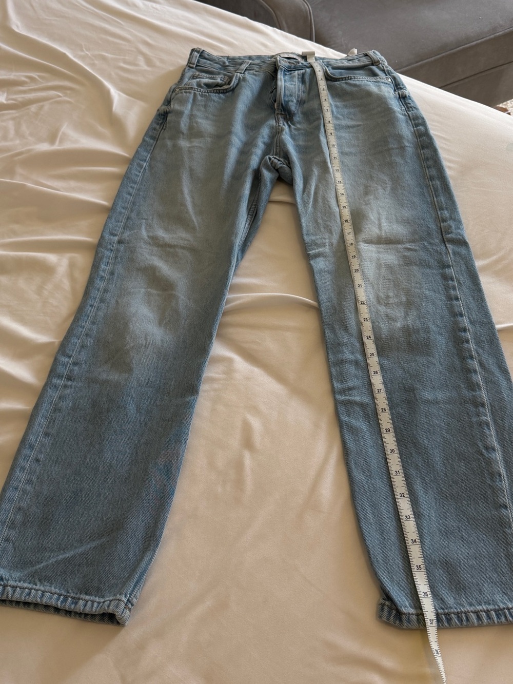 Women's Light Blue Straight-Leg Jeans